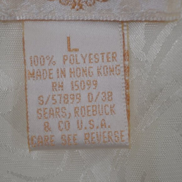 Inner Most Silky Long Sleeve Double Breast Top Vintage Pajama Loungewear Women L - Picture 8 of 9